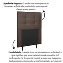 Ver imagem 2 de Cabeceira Estofada Cama Solteiro 90 Cm Helena Suede Marrom