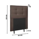 Ver imagem 5 de Cabeceira Estofada Cama Solteiro 90 Cm Helena Suede Marrom