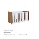 Ver imagem 4 de Berço Infantil Americano 3 em 1 com Colchão Vira Cama e Sofá Branco/Oak - Completa Móveis