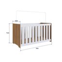 Ver imagem 3 de Berço Infantil Americano 3 em 1 com Colchão Vira Cama e Sofá Branco/Oak - Completa Móveis