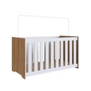 Ver imagem 2 de Berço Infantil Americano 3 em 1 com Colchão Vira Cama e Sofá Branco/Oak - Completa Móveis