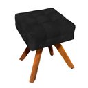 Ver imagem 5 de Puff Giratório Elisa Suede Base Madeira D´rossi Preto