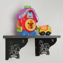Ver imagem 2 de Mão Francesa Decorativa Preta 20cm Menino Safári Aço para Prateleira Zarg