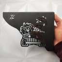 Ver imagem 3 de Mão Francesa Decorativa Preta 20cm Menino Safári Aço para Prateleira Zarg