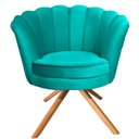Ver imagem 2 de Kit Duas Poltronas Pétalas Giratórias Ferro e Madeira Tiffany