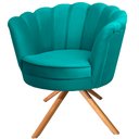 Ver imagem 3 de Kit Duas Poltronas Pétalas Giratórias Ferro e Madeira Tiffany