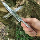 Ver imagem 4 de Faca Gaúcha Churrasco 7' Bainha Cabo Aço Inox Modelo Prateada Antiga