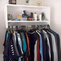 Cabideiro Parede Organizador Multiuso Branco 63x30x32cm - Deep - 4