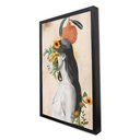 Ver imagem 3 de Quadro Decorativo Abstrato Face Flowers em Moldura Caixa Tacolado Moldura Trad 1cm Preta com Vidro 4