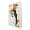 Ver imagem 2 de Quadro Decorativo Abstrato Face Flowers em Moldura Caixa Tacolado Moldura Trad 1cm Preta com Vidro 4