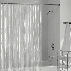 1 Cortina Box Banheiro Transparente Antimofo