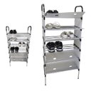 Ver imagem 2 de Sapateira Rack 6 Andares Modular Organizacao Sapato Sandalia Calcado Prateleiras Multiuso Resistente