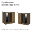 Ver imagem 5 de Balcão de Canto 1 Porta (sem Tampo) Rustic/preto Lux Madesa Rustic/preto