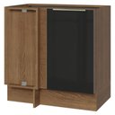 Ver imagem 1 de Balcão de Canto 1 Porta (sem Tampo) Rustic/preto Lux Madesa Rustic/preto