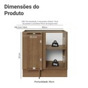 Ver imagem 3 de Balcão de Canto 1 Porta (sem Tampo) Rustic/preto Lux Madesa Rustic/preto