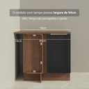 Ver imagem 6 de Balcão de Canto 1 Porta (sem Tampo) Rustic/preto Lux Madesa Rustic/preto