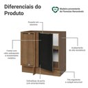 Ver imagem 4 de Balcão de Canto 1 Porta (sem Tampo) Rustic/preto Lux Madesa Rustic/preto
