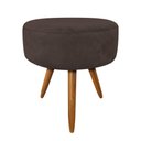 Ver imagem 1 de Puff Banqueta Redonda Nina Suede Marrom
