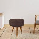 Ver imagem 4 de Puff Banqueta Redonda Nina Suede Marrom
