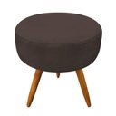 Ver imagem 3 de Puff Banqueta Redonda Nina Suede Marrom