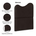 Ver imagem 4 de Cabeceira Solteiro 90 Cm com Frame Selena Corino Marrom Artte
