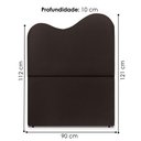 Ver imagem 3 de Cabeceira Solteiro 90 Cm com Frame Selena Corino Marrom Artte