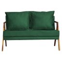 Ver imagem 2 de Kit 1 Poltrona Mona Luxo + Namoradeira Mona Luxo Recepção - Veludo Verde