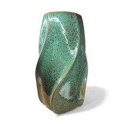 Vaso Torneado Verde Estelar Cerâmico - 30,5cm - 1
