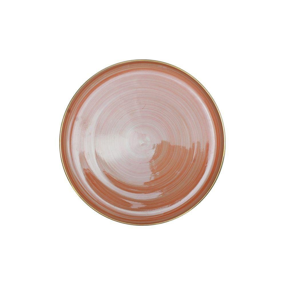 Sousplat Gaia Rosa com Borda Dourada 19,2x2cm - 3
