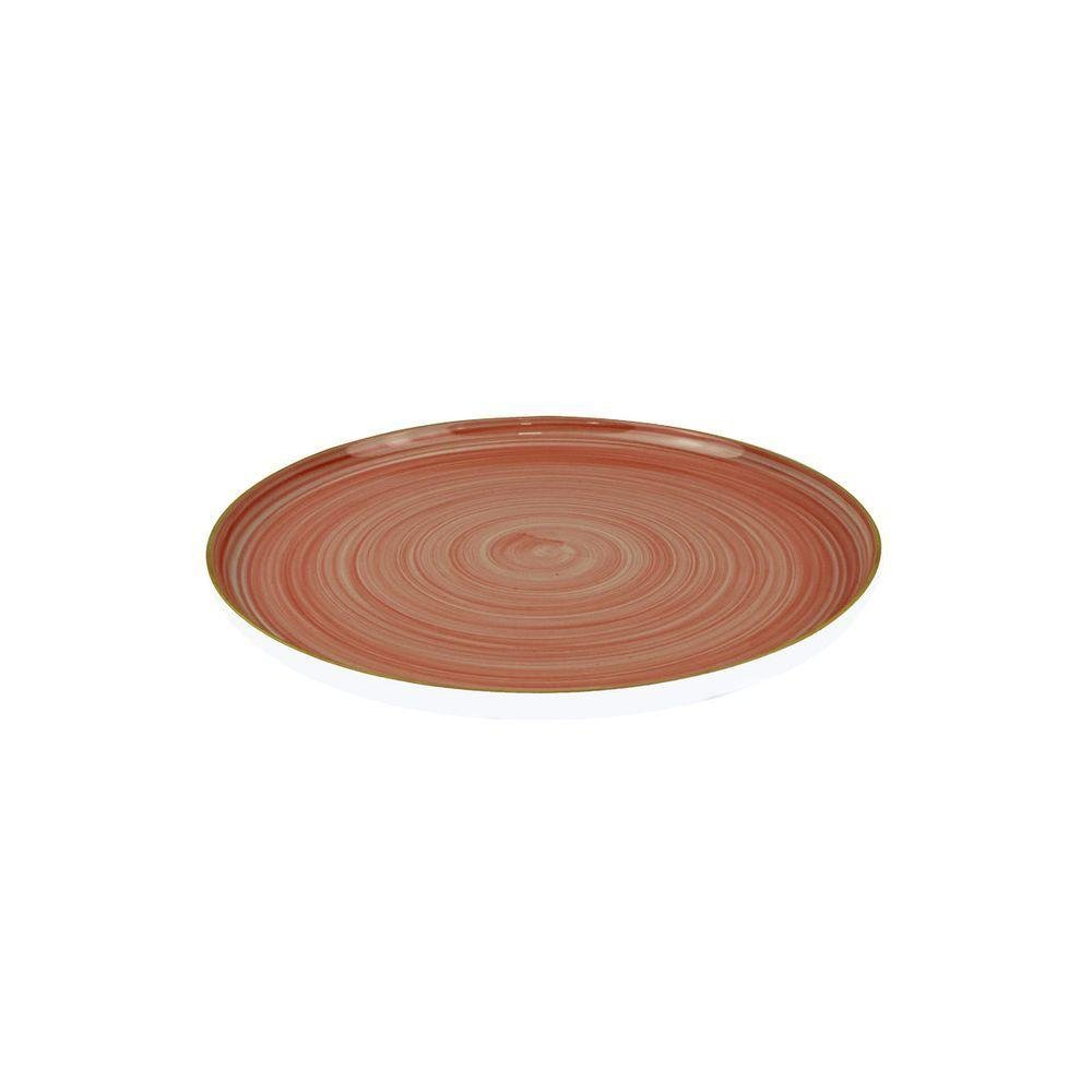 Sousplat Gaia Rosa com Borda Dourada 19,2x2cm - 1