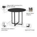Ver imagem 5 de Mesa de Jantar Preta Estilo Industrial Tampo Redondo 90 Cm
