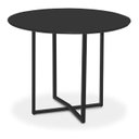 Ver imagem 3 de Mesa de Jantar Preta Estilo Industrial Tampo Redondo 90 Cm