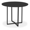 Mesa de Jantar Preta Estilo Industrial Tampo Redondo 90 Cm - 3