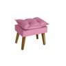 Poltrona Decorativa Opala e Puff Suede Rose Su Decor - 3
