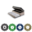 Ver imagem 6 de Bicama Box Baú Solteirão com Colchão Adapto Molas Ensacadas Ecoflex Suede Bege 96x203