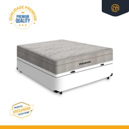 Cama Box com Baú Casal + Colchão de Molas Ensacadas Ortobom Airtech Springpocket 138x188x72cm - 2