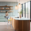 Ver imagem 6 de Kit 2 Banquetas Alta Banco para Balcão Junco Preto Àrea Gourmet Ilha Bancada bares Churrasqueira