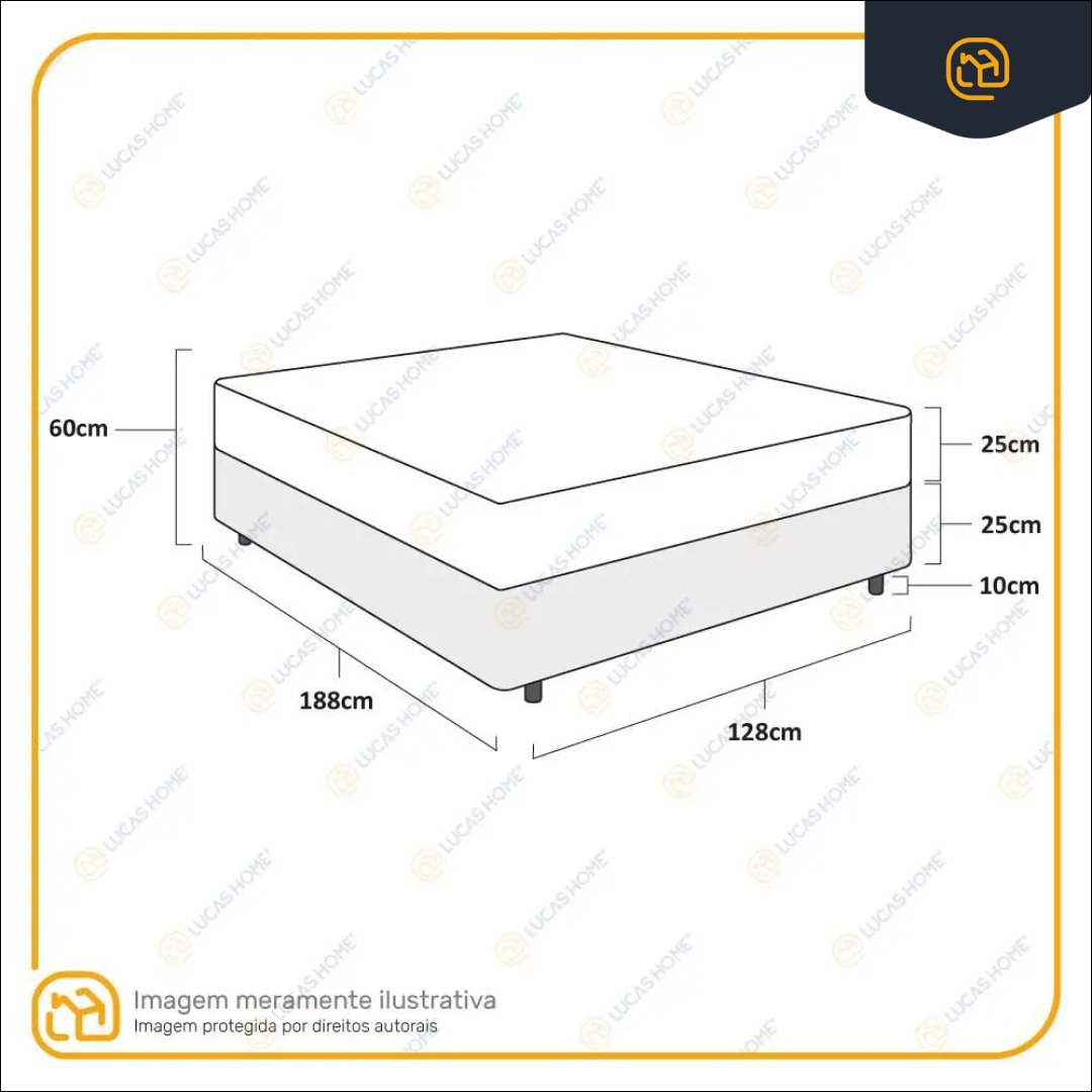 Cama Box Viúva + Colchão de Molas Ensacadas Ortobom Airtech Springpocket 128x188x65cm - 5