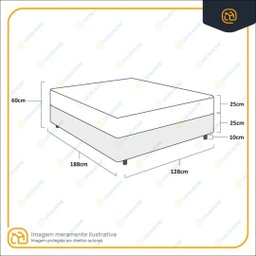 Cama Box Viúva + Colchão de Molas Ensacadas Ortobom Airtech Springpocket 128x188x65cm - 5