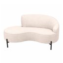 Ver imagem 2 de Sofá Curvo Billini 2 Lugares Fixo 150cm Off White Bouclé Poliéster Sallar Home
