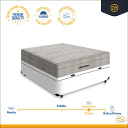 Cama Box Baú Viúva + Colchão de Molas Ensacadas Ortobom Airtech Springpocket 128x188x72cm - 2