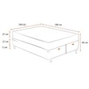 Ver imagem 2 de Cama Box Baú Queen + Colchão de Espuma D33 Castor Black White Double Face 158x198x69cm