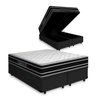 Cama Box Baú Queen + Colchão de Espuma D33 Castor Black White Double Face 158x198x69cm - 1