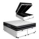 Ver imagem 1 de Cama Box Baú Queen + Colchão de Espuma D33 Castor Black White Double Face 158x198x69cm