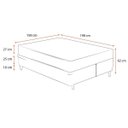 Ver imagem 2 de Cama Box Queen + Colchão de Espuma D33 Castor Black White Double Face 158x198x62cm