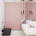 Ver mais imagens de Kit 4 Placas Painel Decorativo Texturizado Parede Revestimento Impermeavel Impacto Fachada 3d Pvc