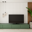 Ver imagem 7 de Kit 4 Placas Painel Decorativo Texturizado Parede Revestimento Impermeavel Impacto Fachada 3d Pvc