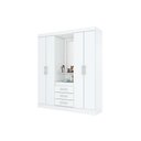 Ver imagem 5 de Guarda Roupa 4 Portas e 3 Gavetas C/ 1 Espelho Briz B24 Nature/cinza - Henn