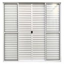Ver imagem 1 de Porta de Alumínio de Correr Balcão 6 Folhas Branca Modular com Trinco:210 x 200