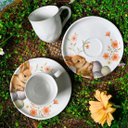 Ver imagem 3 de Jogo Xícara Café Bio Doce Ninho Coelho Páscoa 120ml Kit 8pç